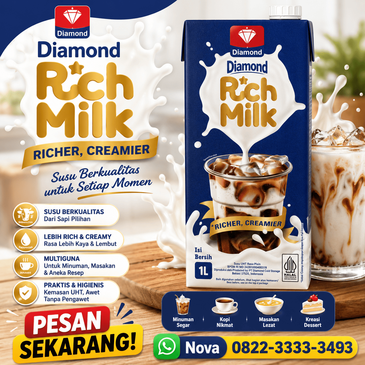 DIAMOND RICHMILK 1L(DOS=12)(APR27)